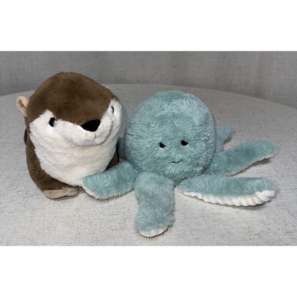 Warmies Otter + Octopus Heatable Lavender Scent Cozy Plush Microwavable LOT